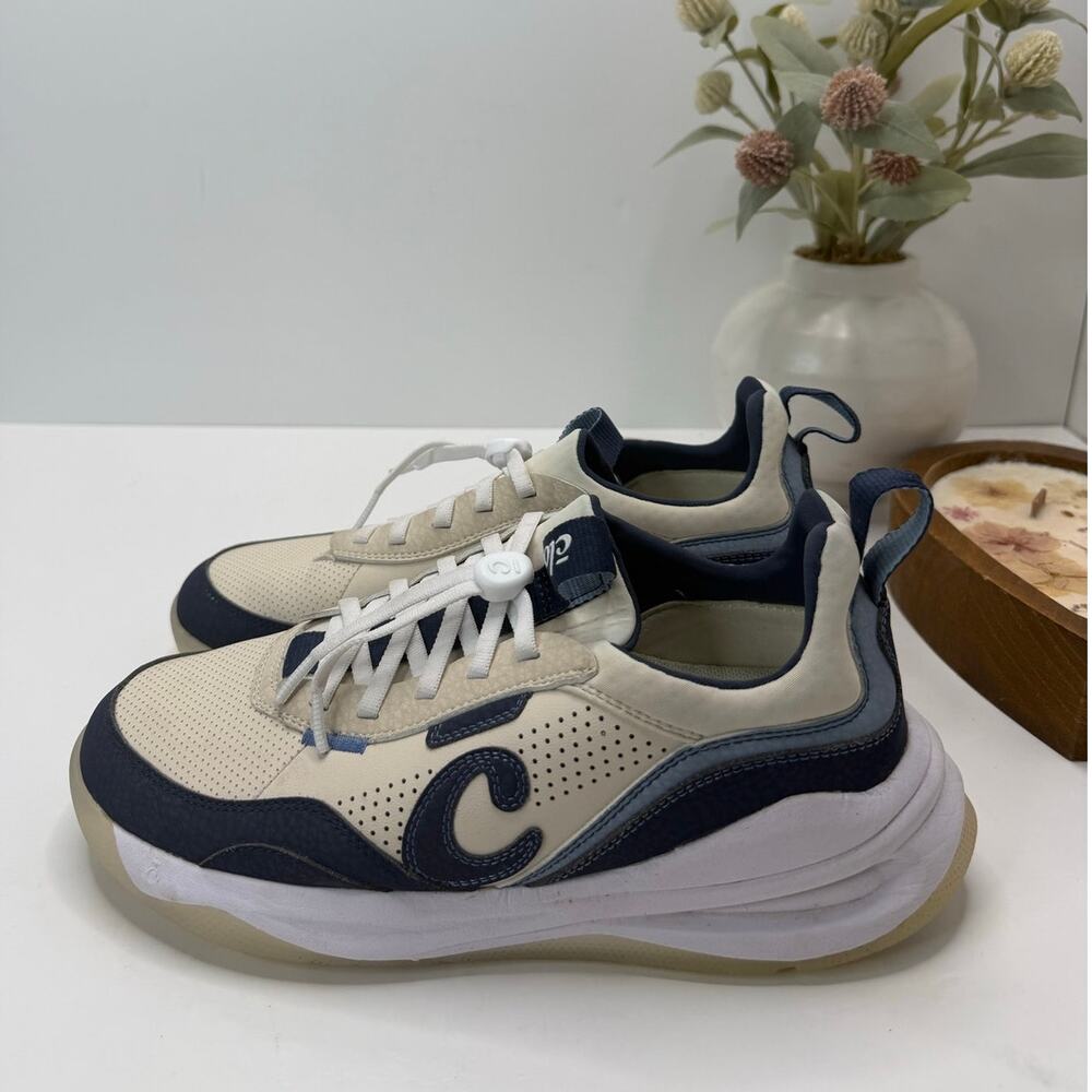 Clove Strada Classic WP Sneaker Nursing Healthcare Sand Navy White Women 7